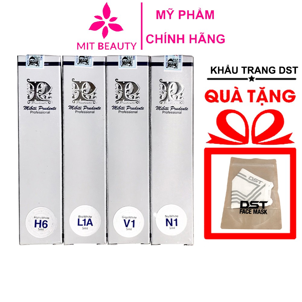 Kem Nuwhite Mibiti Prudente hồng nhũ hoa N1, hồng bikini V1, khử thâm nách bẹn H6, hồng môi L1A chĩnh hãng