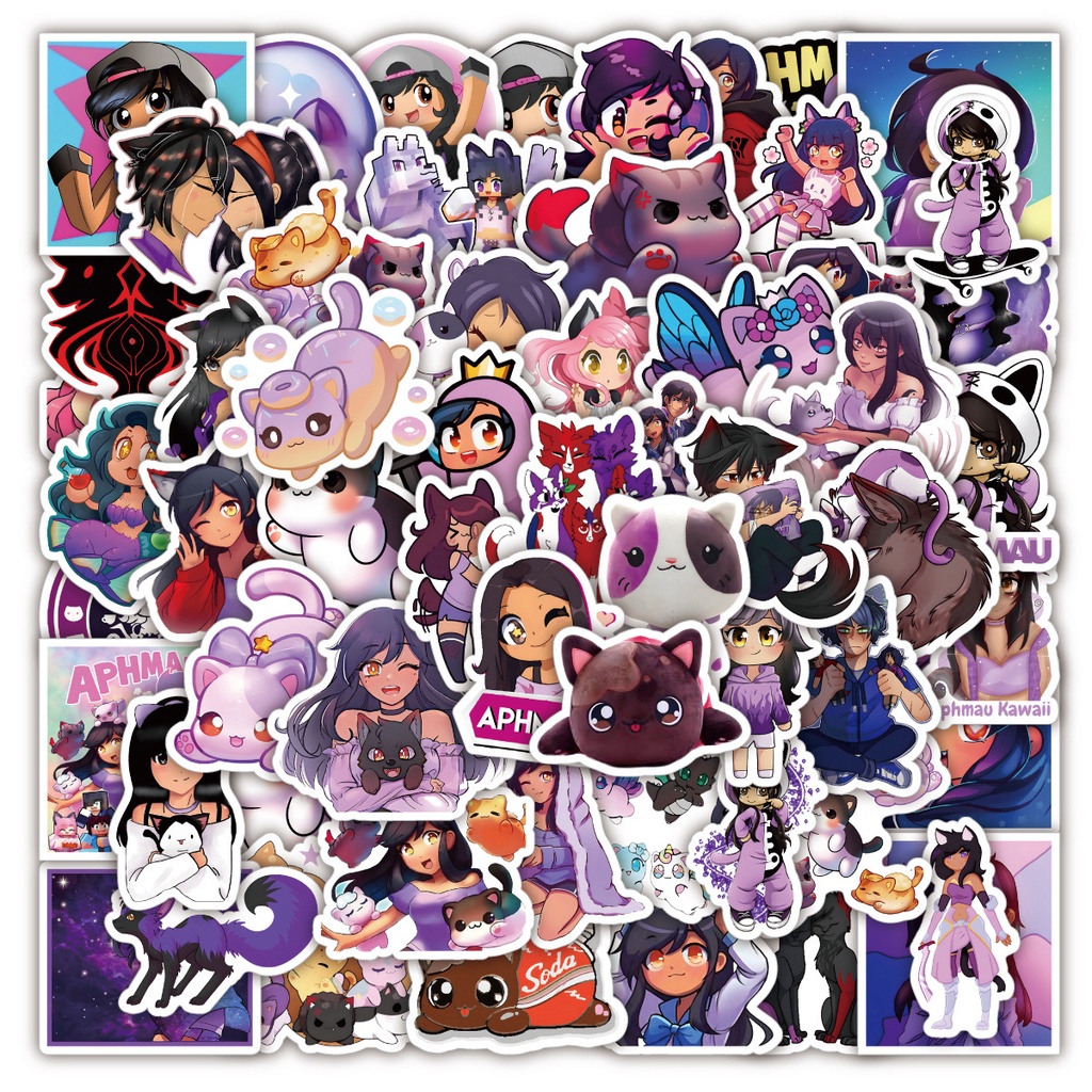 Bộ 50/25/10 Sticker Anime Vui Nhộn Dán Trang Trí Nón Bảo Hiểm