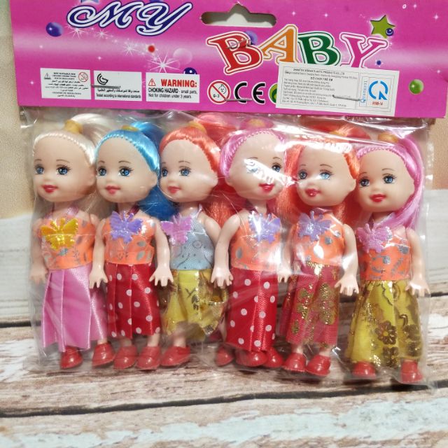 Bộ 6 búp bê em nhỏ 10cm siêu xinh