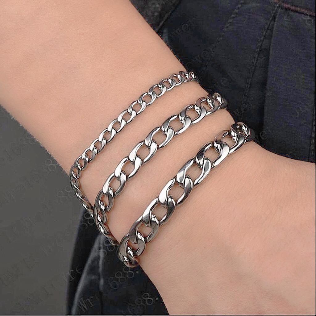 Chain Bracelet vòng tay titan dây xích cho nam nữ không gỉ không đen phong cách hip hop vòng tay cho cặp đôi