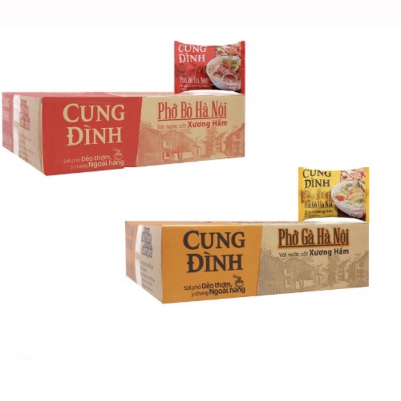 Thùng 30 gói Phở Cung Đình có 2 loại