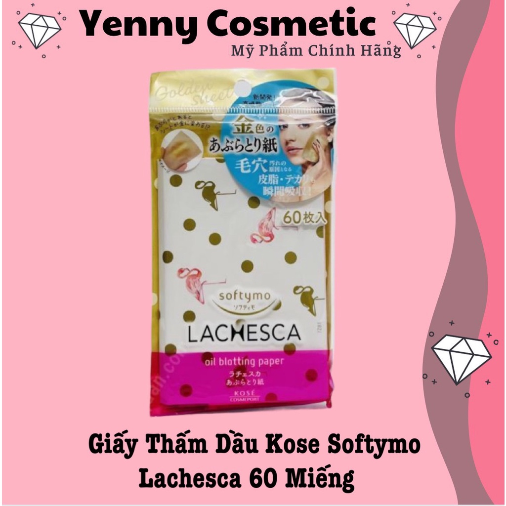 Giấy Thấm Dầu Kose Softymo Lachesca 60 Miếng