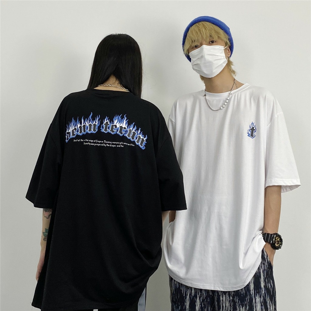 Áo thun tay lỡ nam nữ, áo phông form rộng chất cotton mát mịn thấm hút mồ hôi in hình CHỮ T | BigBuy360 - bigbuy360.vn