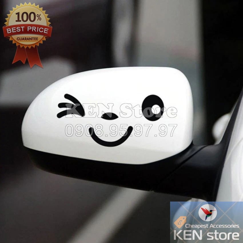 Decal dán gương chiếu hậu cho xe ô tô V1