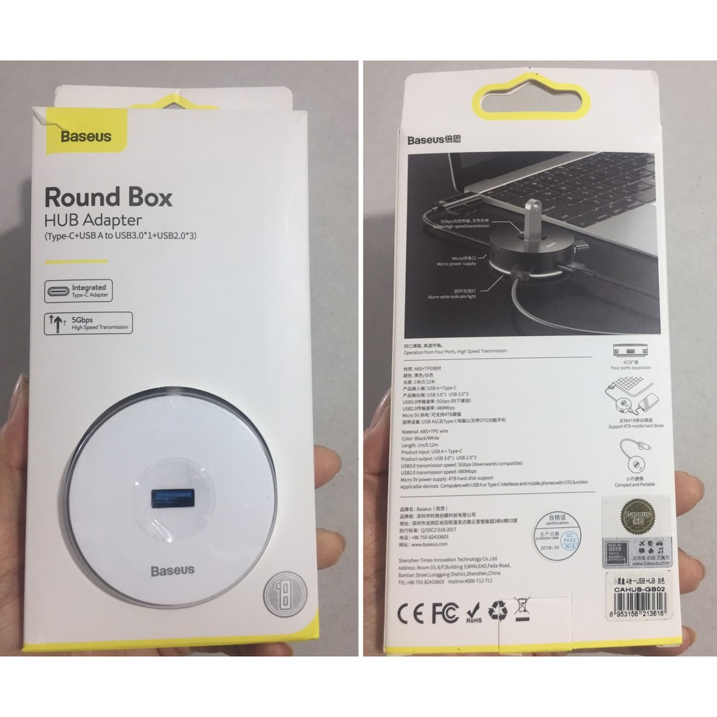 Bộ chuyển cổng đa năng Baseus Round Box GB02