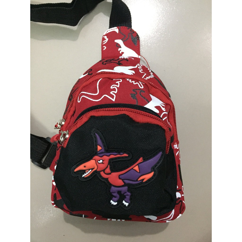 Túi đeo chéo trẻ em FUHA, túi in hình khủng long thời trang cho bé trai và bé gái