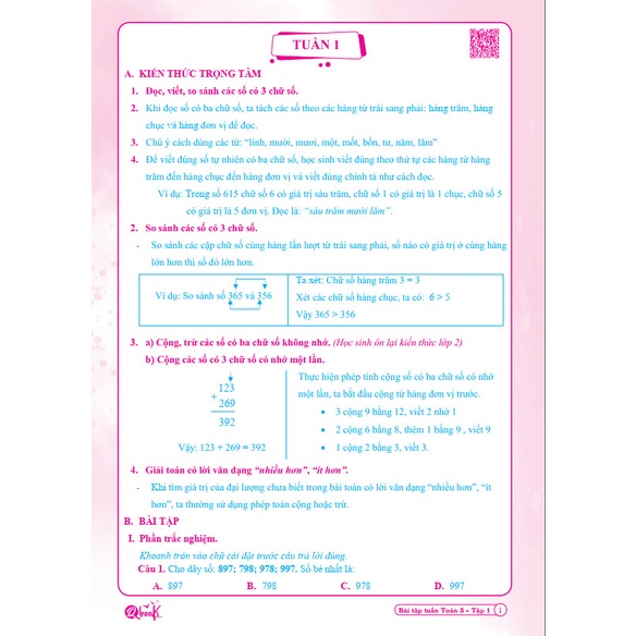 Sách - Bài Tập Tuần Toán 3 - Tập 1 (1 cuốn)