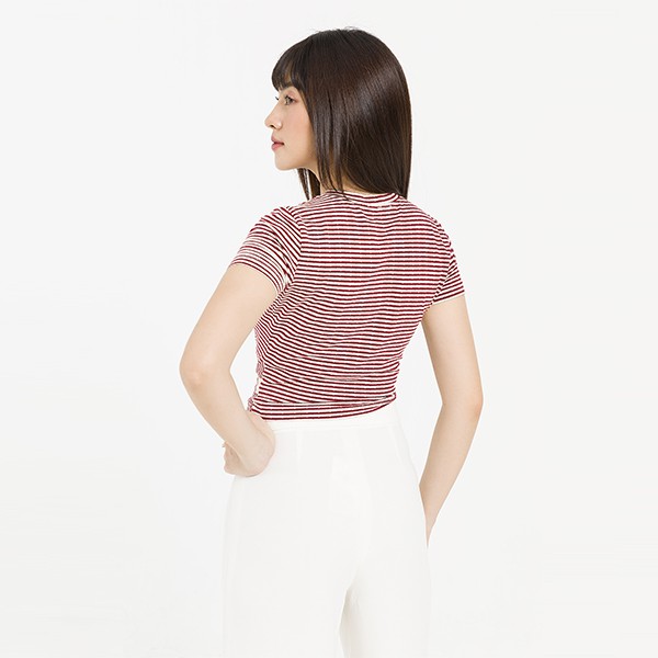Áo thun cotton can xoắn VIEN TRAN V61S20H031 (Nhiều màu)