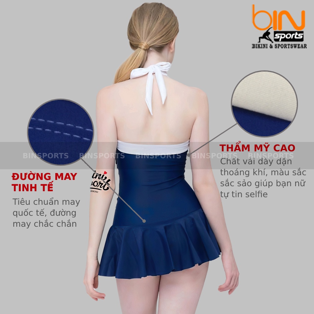 Bikini Nữ Một Mảnh Váy Liền Đi Biển Freesize Bin Sports BHV086