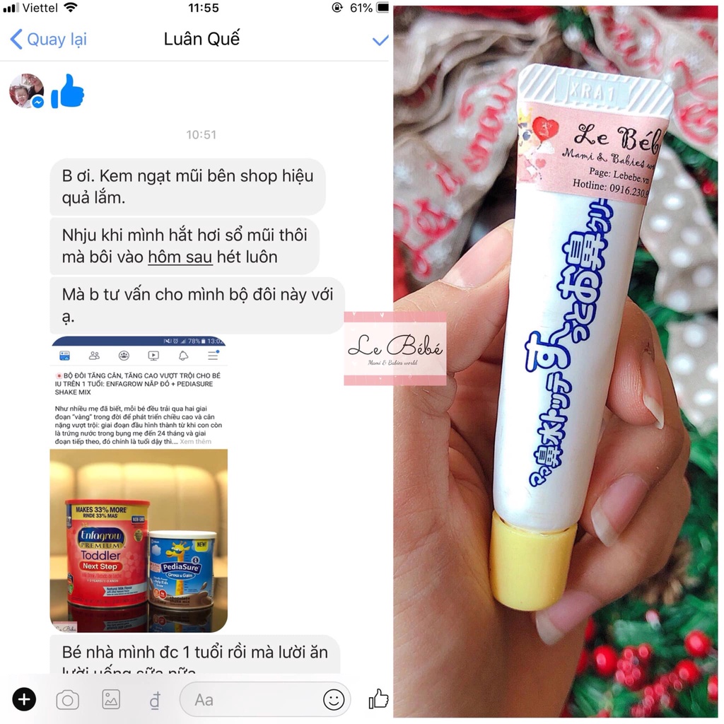 Kem ngạt cho bé trên 6 tháng -Tempei Nhật Bản (8g)