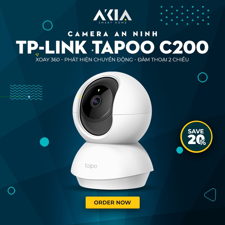 Camera Wifi TP-Link Tapo C200 Camera 360 độ Full HD 1080P, giám sát ,an ninh, đàm thoại 2 chiều - Bảo hành 2 năm