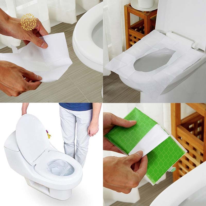 Bộ 10 Tấm Lót Bồn Cầu Không Thấm Nước Dùng Một Lần YKD