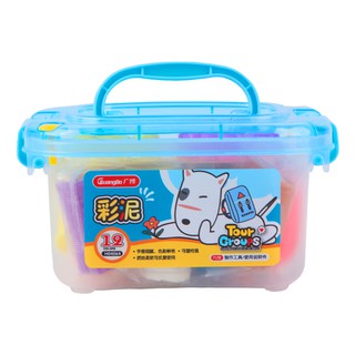 Bộ sáp nặn Tourgroups 12 màu kèm khuôn hộp trụ hộp trong H04064	Guangbo