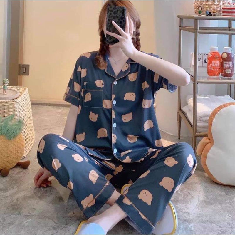 bộ ngủ nữ pijama tay ngắn quần dài  nhiều mẫu