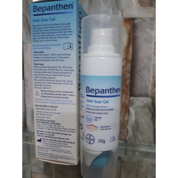 Bepanthen Anti_Scar gel: lăn mờ  sẹo  lồi lõm (20g )