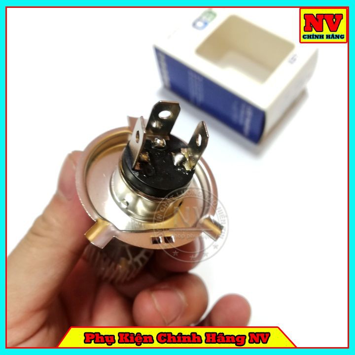 Đèn Pha Xe Máy Chân H4 Ánh Sáng Trắng Siêu Sáng