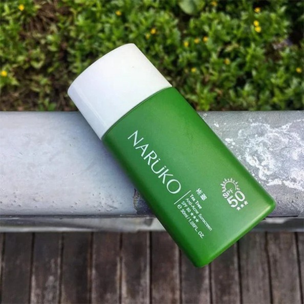 ✅(CHÍNH HÃNG) Kem Chống Nắng SPF50 Naruko Trà Tràm Tea Tree Anti Acne Sunscreen SPF50 (30ml)