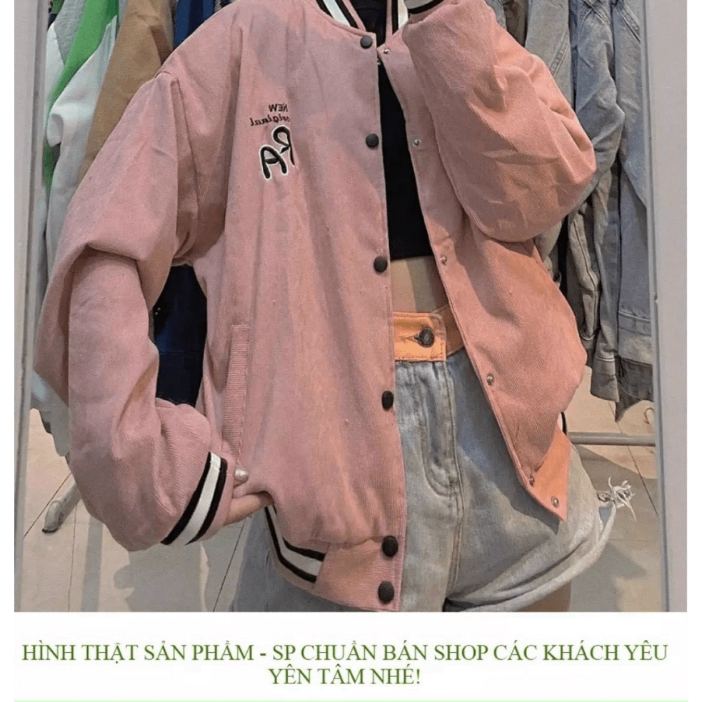 Áo Khoác Nhung Form Rộng, Kiểu Dáng Hàn Quốc Nhiều Màu Thêu AR Siêu Xinh- TP993 [NewUnisex]