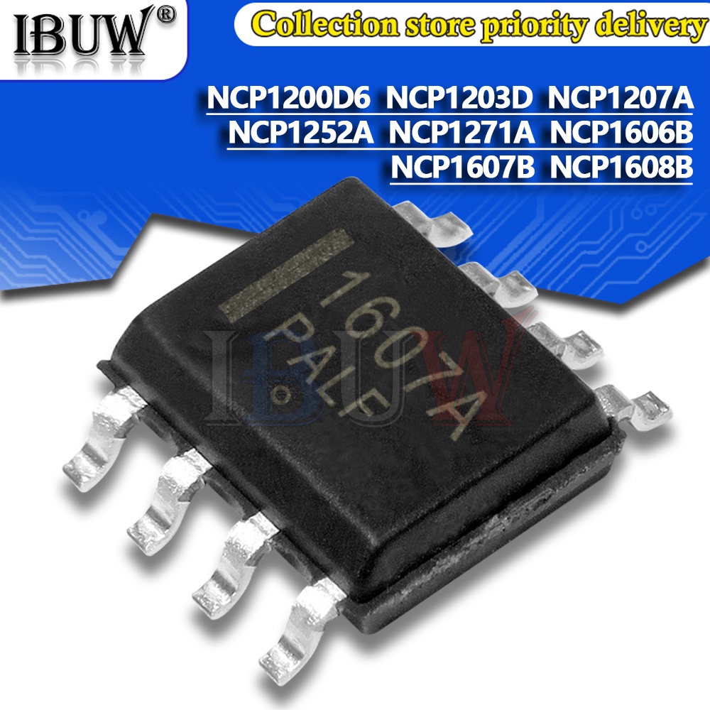 Bộ 5 Chip NCP1200D60R2G NCP1203D60R2G NCP1207A NCP1252A NCP1271A NCP1606B NCP1607B NCP1608B NCP1200 Ncp1203P1606B NCP1207 Chuyên Dụng
