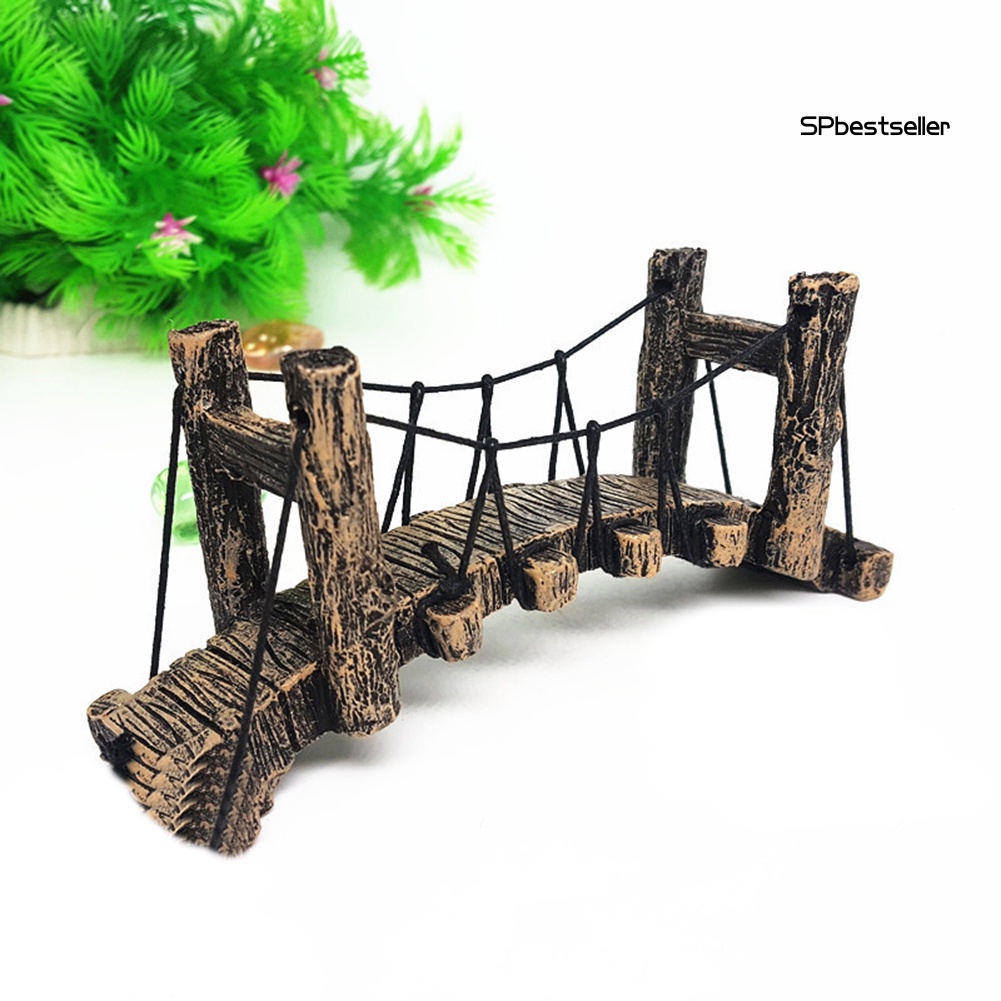 Đồ trang trí Cây Cầu Giả Bằng Nhựa Tổng Hợp Không Độc Hại Trang Trí Bể Cá