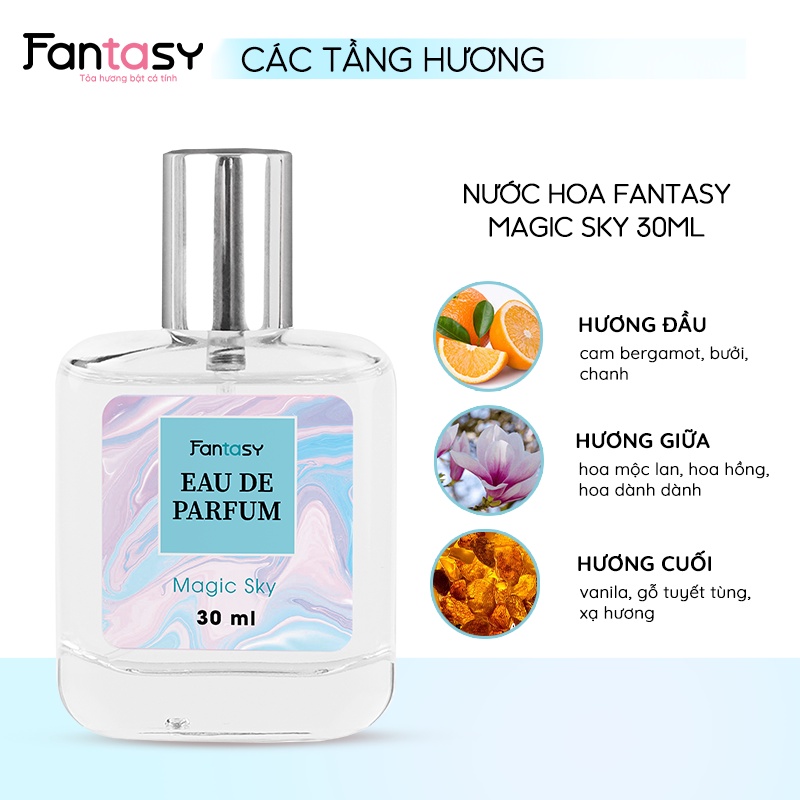 [10.10 - ĐƠN 249K NHẬN QUÀ 0Đ] Combo 2 Nước hoa Fantasy cho học sinh, sinh viên 30ml/chai