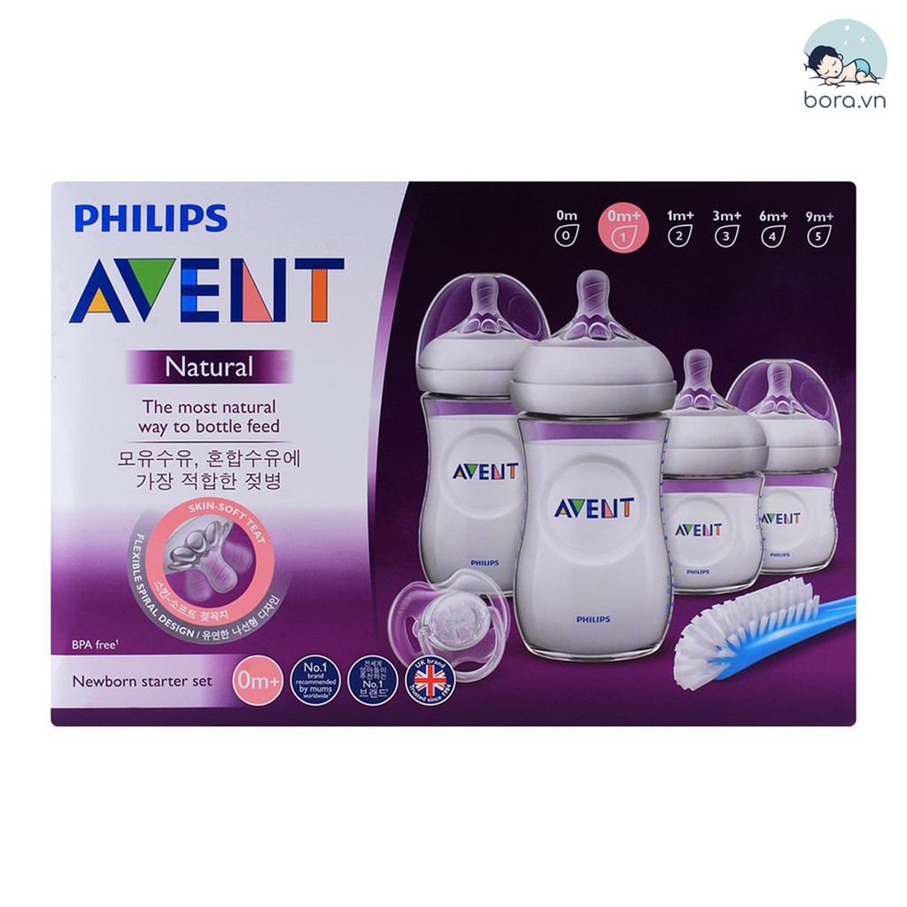 Combo bộ bình sữa Avent cho bé sơ sinh