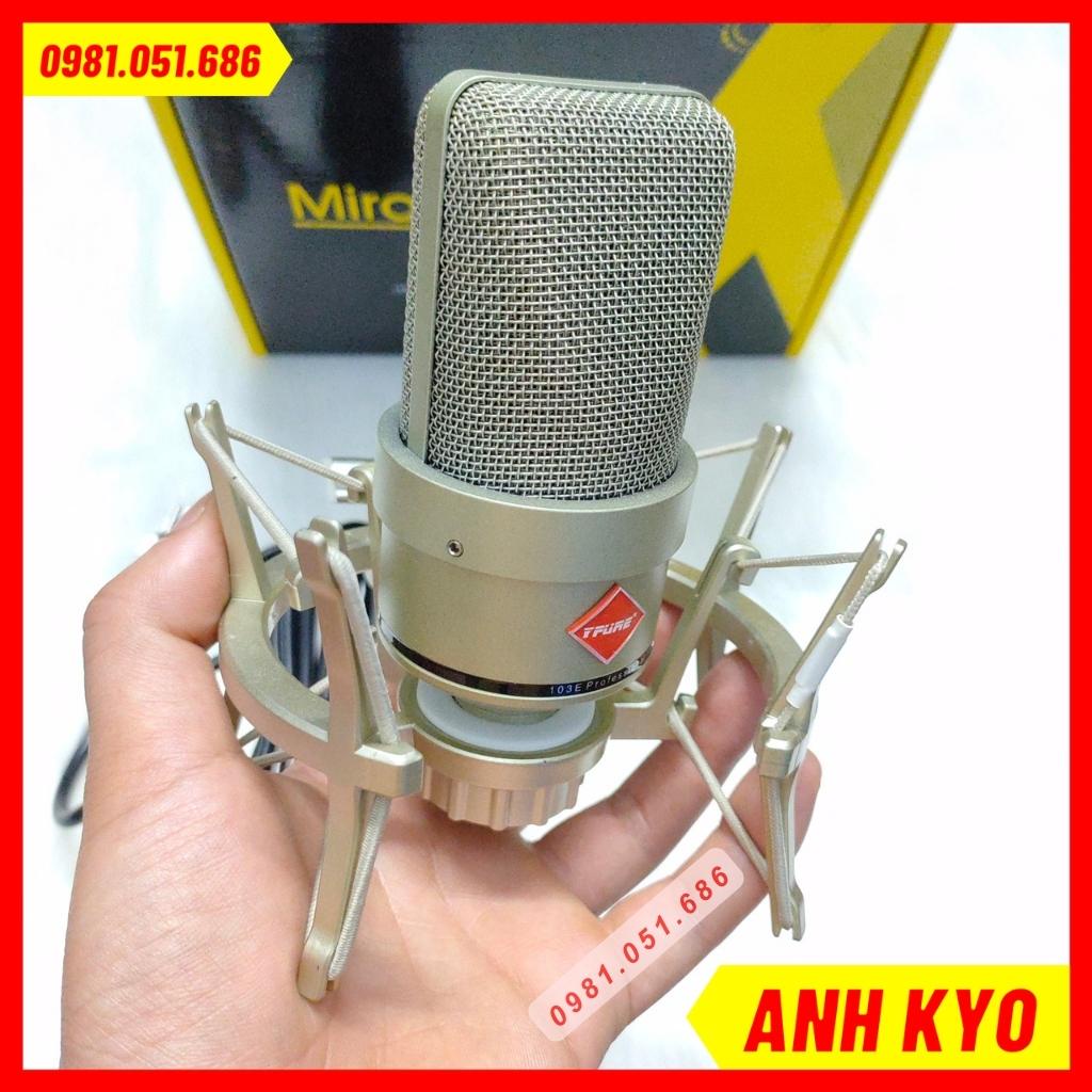 Mic Thu Âm 103E Bạc Chính Hãng, Chuyên Thu Âm, Livestream Âm Thanh Sống Động Bảo Hành 1 Năm