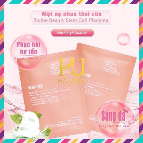 Mặt Nạ , Mặt Nạ Nhau Thai Cừu Cuống Rốn Tế Bào Gốc Nhật Bản  Hộp 50miếng  Date 2023 [ Auth ]