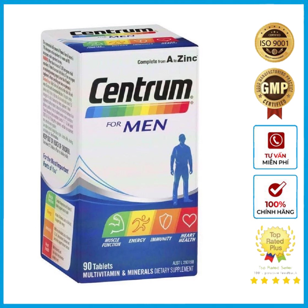 Viên Uống Centrum Vitamin Hộp 90 Viên Bổ Sung Vitamin Và Khoáng Chất Cho Nam Giới