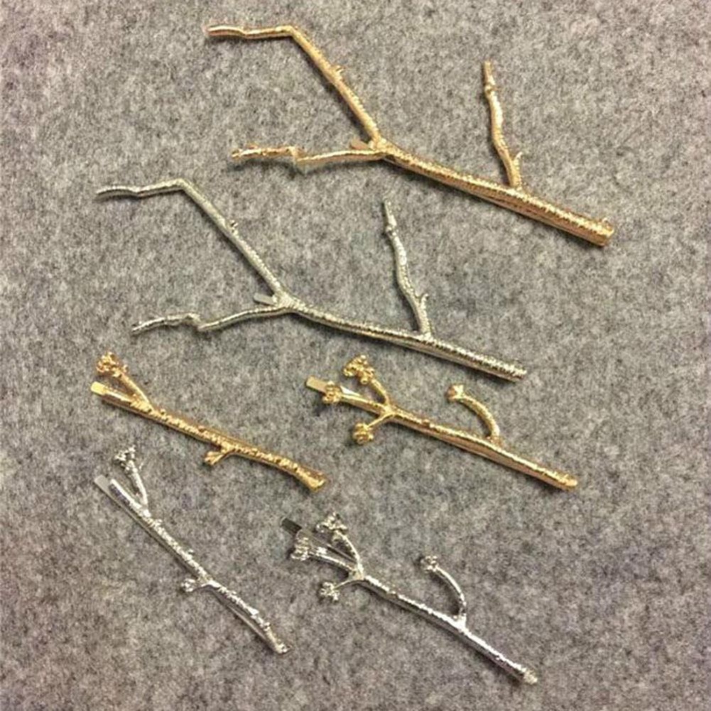 Kẹp tóc hình nhánh cây phong cách vintage xinh xắn