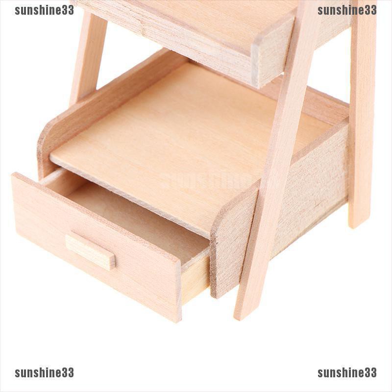 Kệ Gỗ Đứng Mini Trang Trí Nhà Búp Bê Tỉ Lệ 1: 12