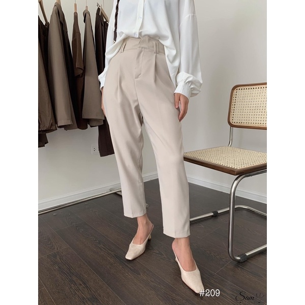 QUẦN ÂU NỮ, QUẦN BAGGY MÃ 209 CÔNG SỞ CẠP VIỀN TRÒN QUẢNG CHÂU LOẠI 1 MS20089