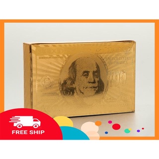 [FREE SHIP] Bộ bài mạ vàng 24k