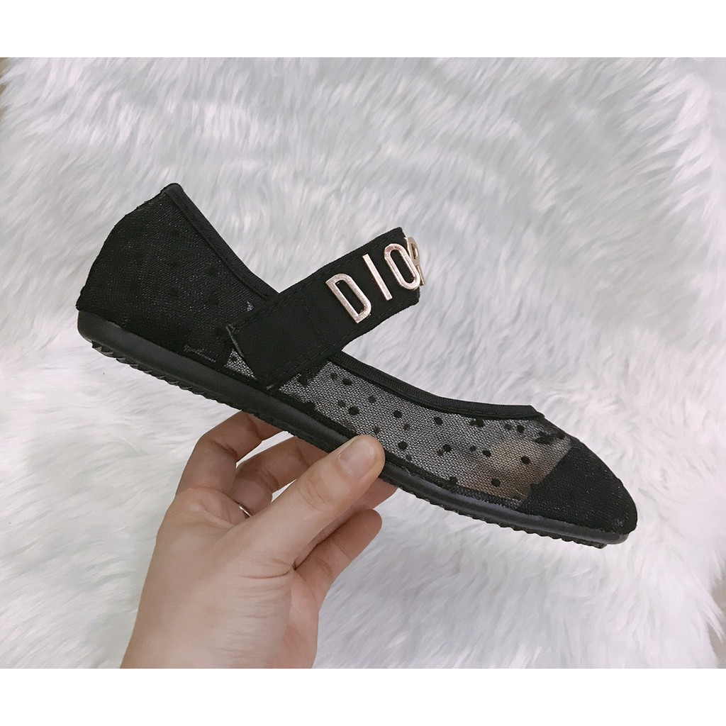 Giày bệt ren chấm bi quai ngang | BigBuy360 - bigbuy360.vn