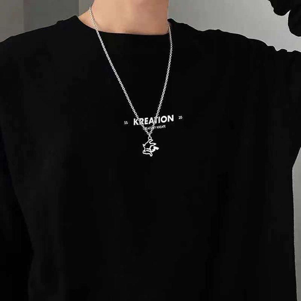 FORBETTER Vòng cổ Mặt Hình Gấu / Pikachu Phong Cách Vintage Thời Trang