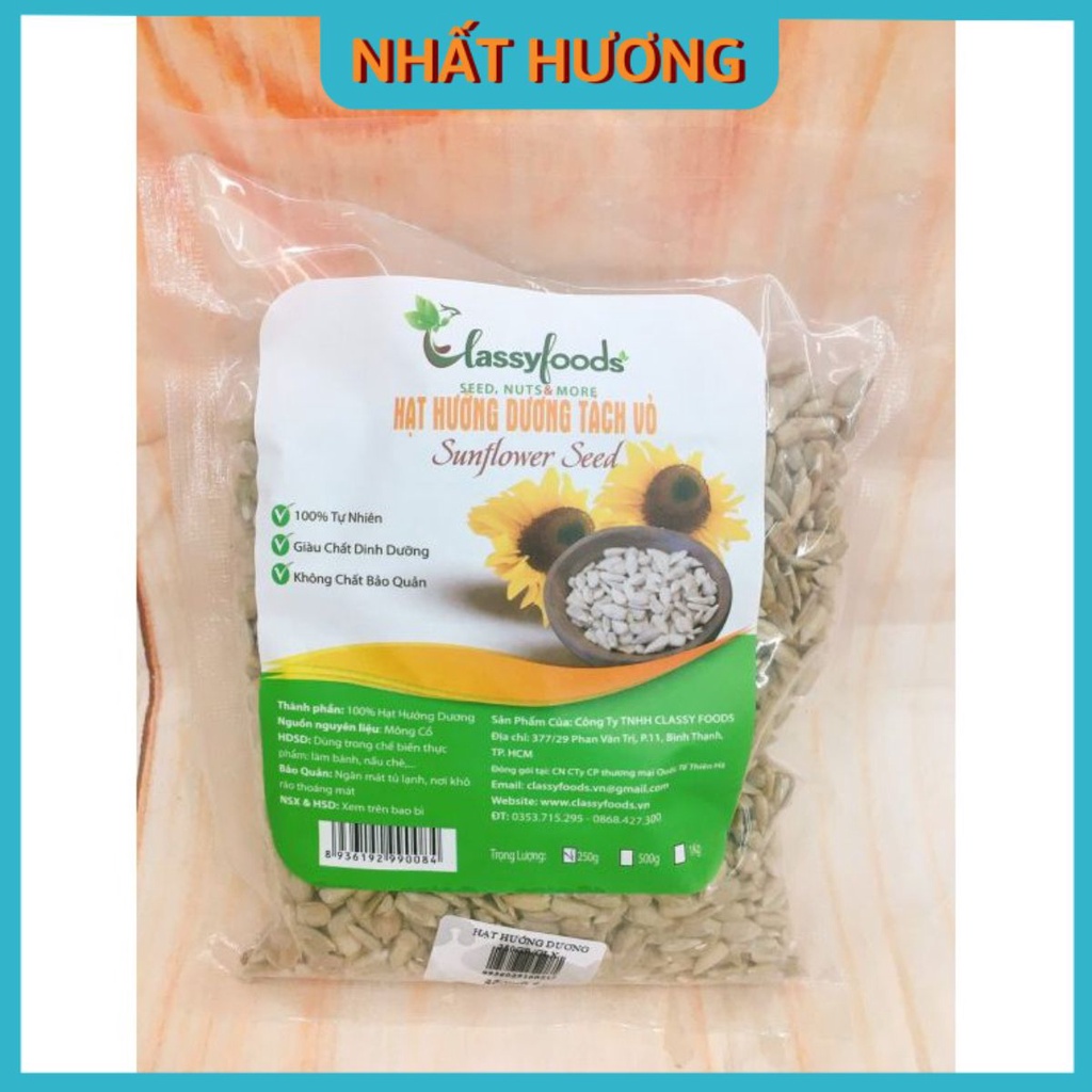 Hạt Hướng Dương Tách Vỏ 250gr- Giao Thương Hiệu Ngẫu Nhiên