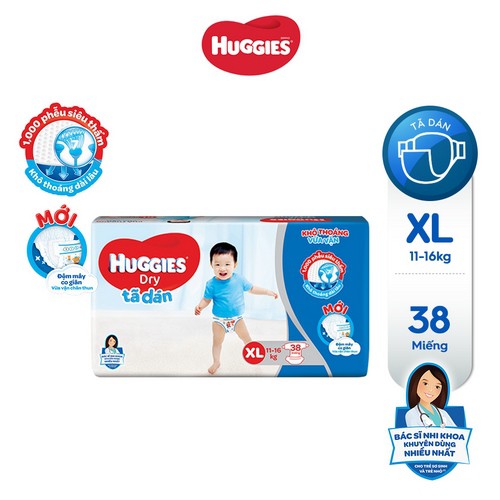 Tã dán HUGGIES DRY JUMBO size M48 - L42 - XL38 - XXL34