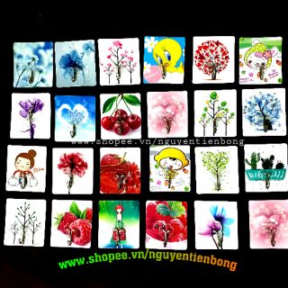 Sỉ 100 móc dán tường 3d bản to(mix mẫu) 7,5cmx8,5cm