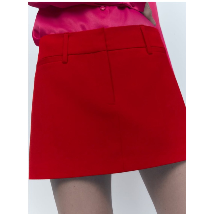 ZARA  Set Áo Khoác Blazers Dáng Ôm Phối Túi + Chân Váy Ngắn Thời Trang Mùa Thu 2022 Zara8459707 8457707