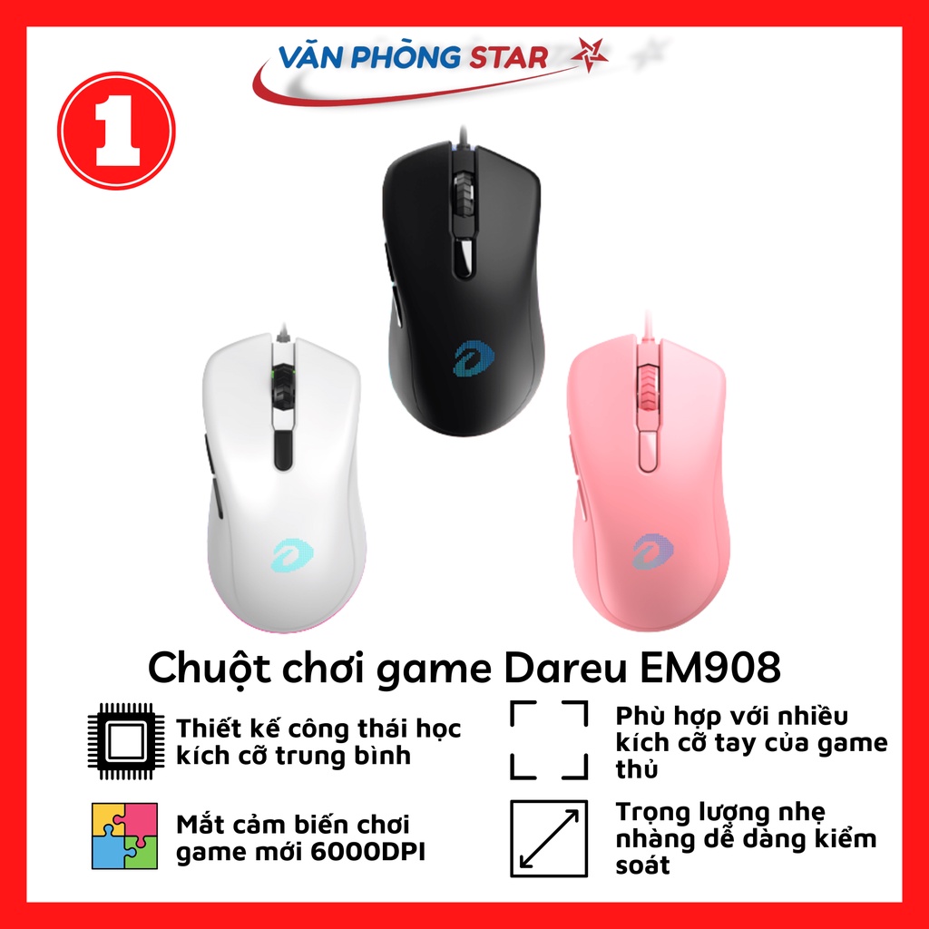 Chuột chơi game Dareu EM908 chính hãng