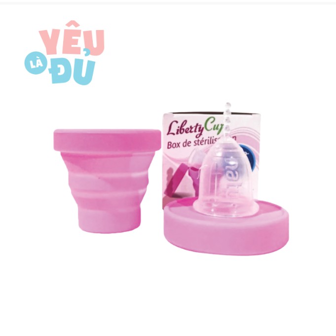 Combo LIBERTY CUP: Cốc nguyệt san và cốc tiệt trùng chính hãng từ Pháp