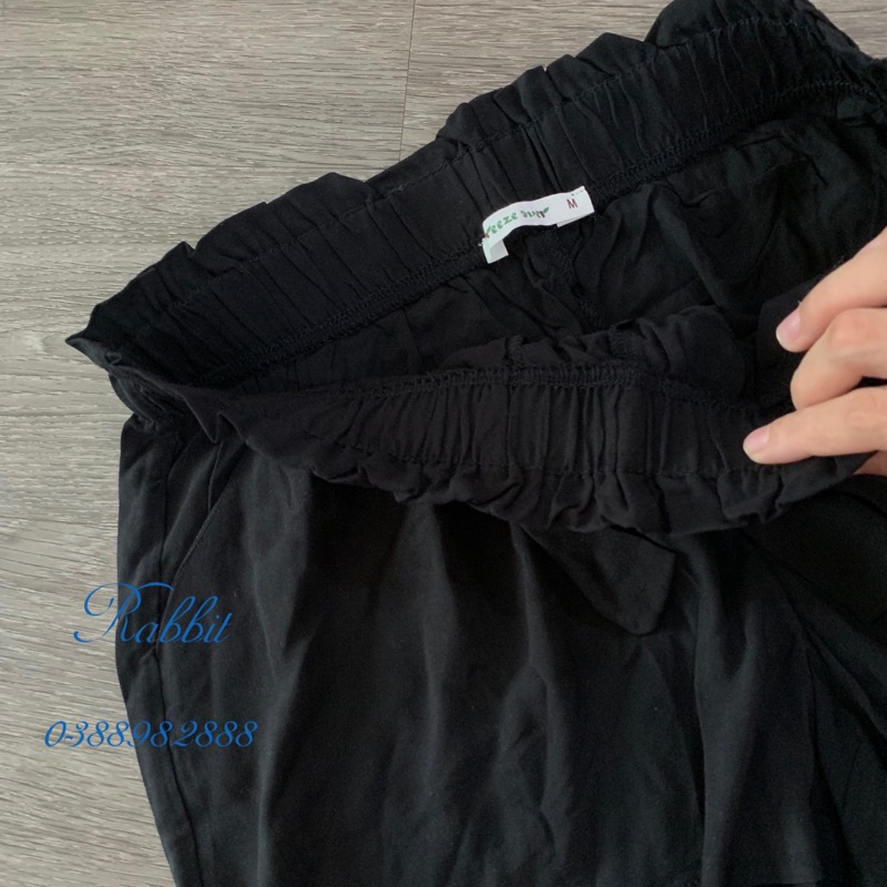 Quần rayon đen cho mẹ - RABBITSHOP