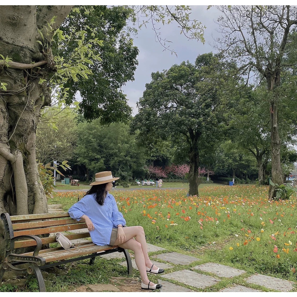 Mũ cói du lịch gắn băng ruy rộng vành loại cao cấp phong cách Vintage sang chảnh,túi xách đi biển hàng có sẵn