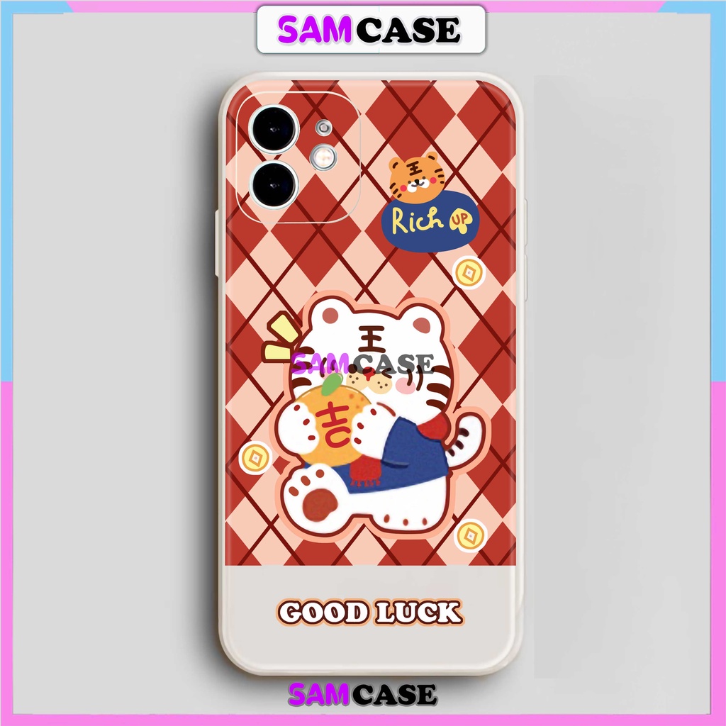 Ốp lưng iPhone cặp đôi cạnh viền vuông silicon dẻo cho iphone 6/6s/7/8/X/XS/XR/11/12/13/14 Pro Plus Max Hổ tiger cute