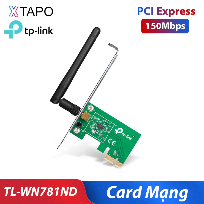 Bộ chuyển đổi không dây TP-Link TL-WN781ND PCI Express Card wifi (Thu wifi) Chuẩn N 150Mbps - Hàng Chính Hãng