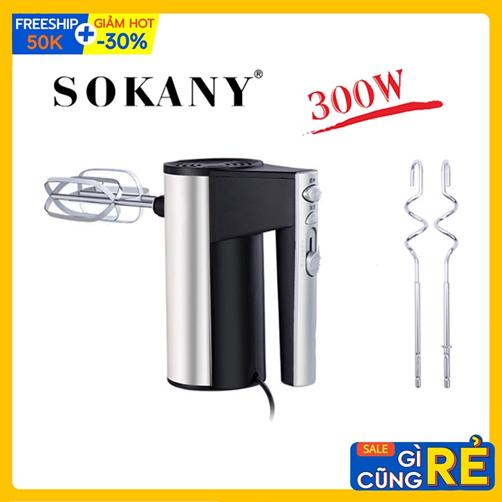 Máy đánh trứng cầm tay 300W chính hãng SOKANY [ BH - 12 Tháng ]