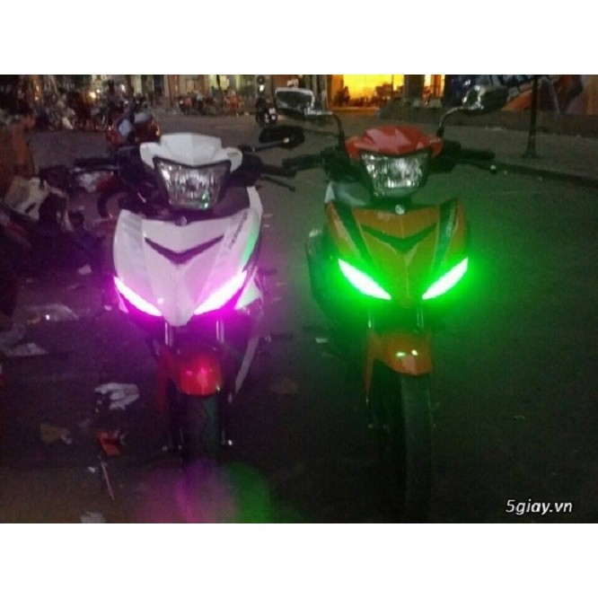 Bộ 2 led silicon gắn xe máy (3cm-hồng sen)