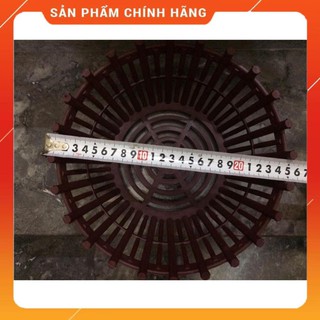 10 chậu giả gỗ nan phụ F25 màu cam