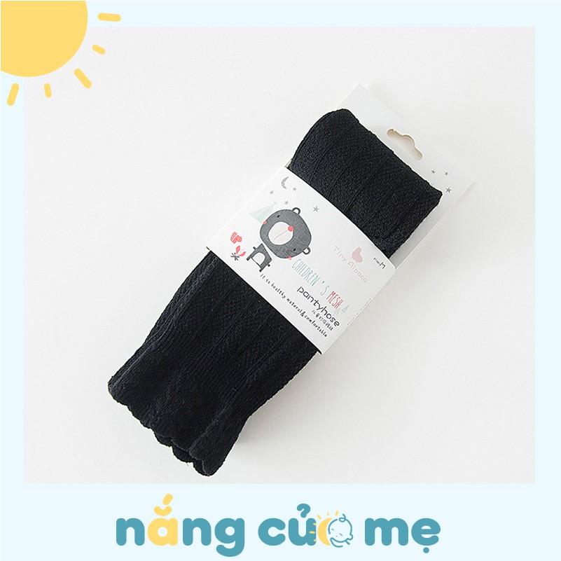 Quần legging cho bé dệt ren có giãn, quần tất cotton quần dài chống muỗi, chống nắng - Nắng của mẹ_QTHOA