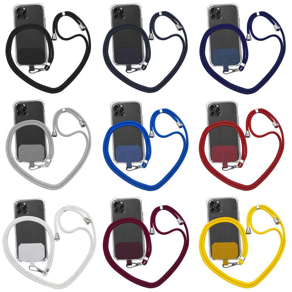 ☆YOLA☆ Crossbody Phone Lanyard Universal Neck Cord Nylon Patch Anti-lost Hanging Neck Sling Phone Safety Tether Lanyard Gasket Case Straps Adjustable Strap/Multicolor